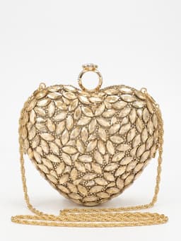 Heart-Shaped Rhinestone Clutch BA003 thumbnail 2