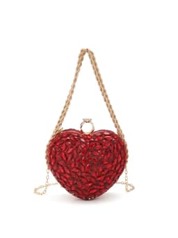 Heart-Shaped Rhinestone Clutch BA003 thumbnail 3