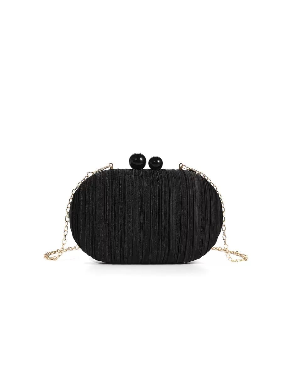 Satin Pleated Clutch BA005