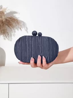Satin Pleated Clutch BA005 thumbnail 5