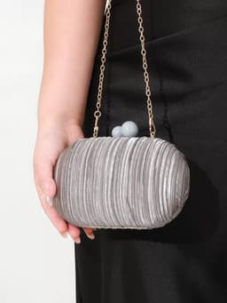 Satin Pleated Clutch BA005 thumbnail 6