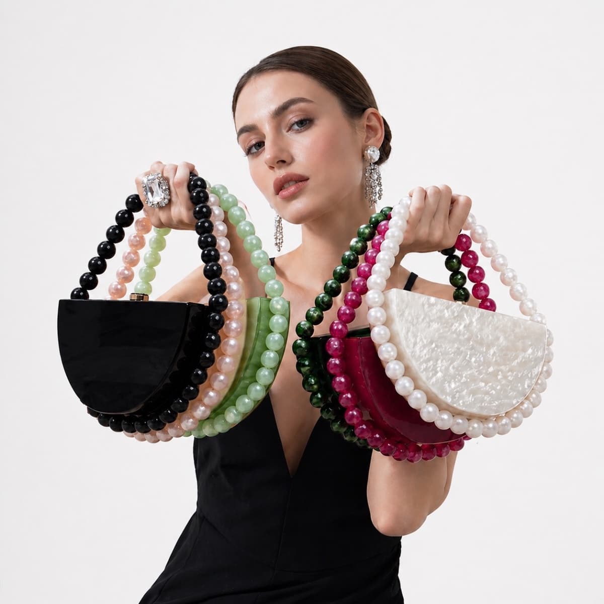 Semi-Circle Acrylic Clutch