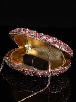 Semi-Circular Rhinestone Clutch thumbnail 2