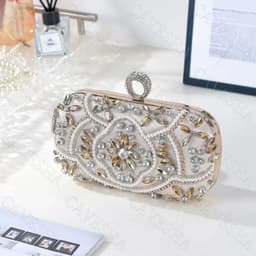 Beaded Stone Clutch thumbnail 2