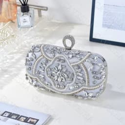 Beaded Stone Clutch thumbnail 3